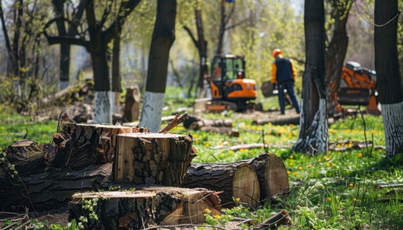 Stump Grinding and Cleanup